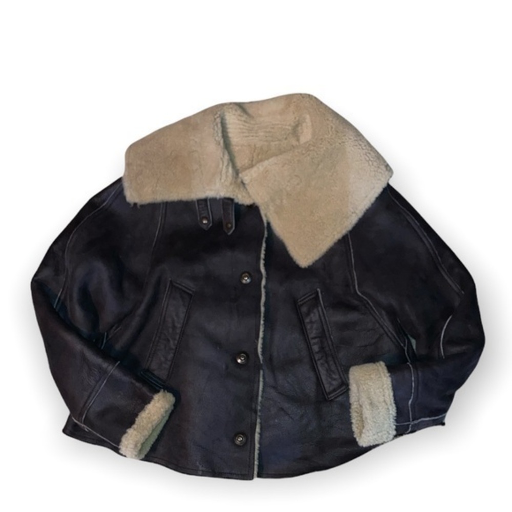 Nicole Farhi shearling sheepskin jacket made in Italy